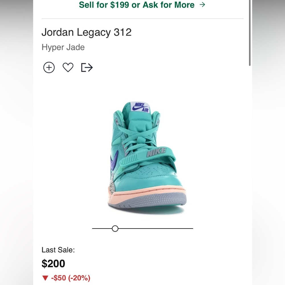 Jordan Legacy 312 Hyper Jade Sneakers - Picture 4 of 4